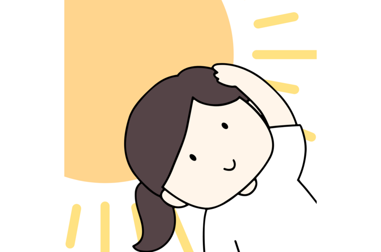 青 黄色 女の子 太陽 イラスト かわいい アバター