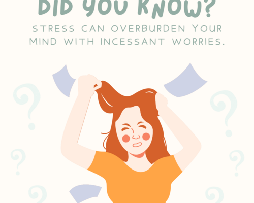 Did you know Stress mental health education fact and quote instagram post